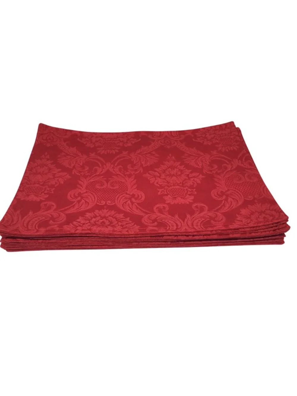 W-C Designs Regent Manor Damask 12 Napkins 12 Placemats Table Runner Cinnabar